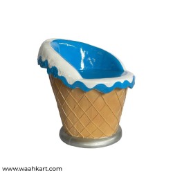 Ice Cream Cone Shape Chair - In Blue