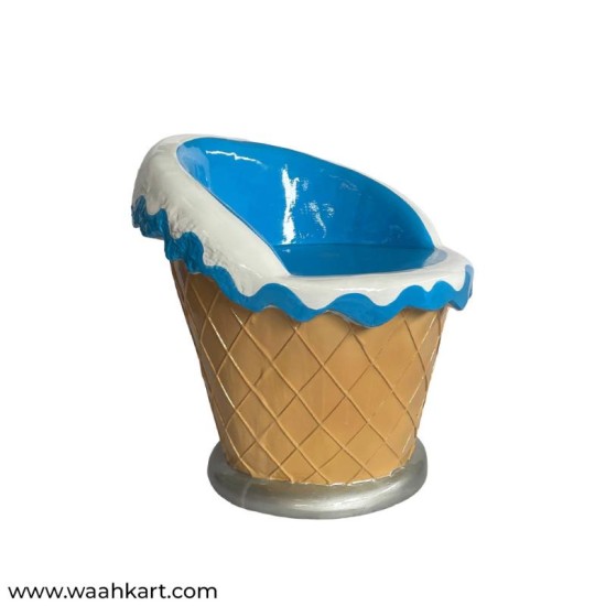 Ice Cream Cone Shape Chair - In Blue