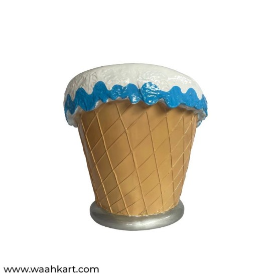 Ice Cream Cone Shape Chair - In Blue
