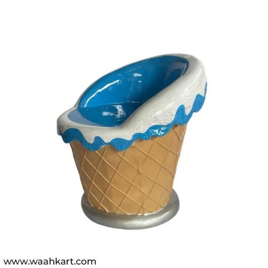 Ice Cream Cone Shape Chair - In Blue