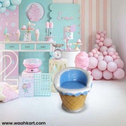 Ice Cream Cone Shape Chair - In Blue