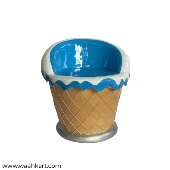 Ice Cream Cone Shape Chair - In Blue