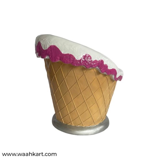 Ice Cream Cone Shape Chair - In Pink