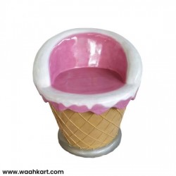 Ice Cream Cone Shape Chair - In Pink