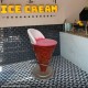 Ice Cream Shape Chair - In Pink Shade