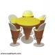 Ice Cream Shape - Set Of 1 Table And 5 Chairs