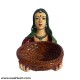 Lady Faced Statue With Small Basket