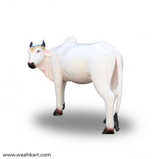 Life Size - White Cow Statue