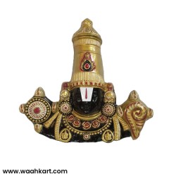 Lord Balaji Black And Golden Wall Hanging
