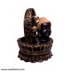 Lord Buddha Face Diya Fountain - Metallic Color