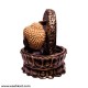 Lord Buddha Face Diya Fountain - Metallic Color