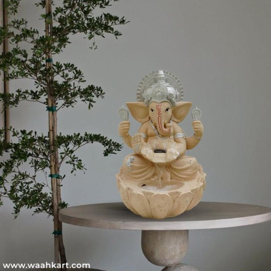 Lord Ganesha Lotus Water Fountain