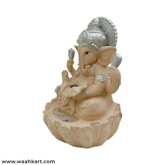 Lord Ganesha Lotus Water Fountain