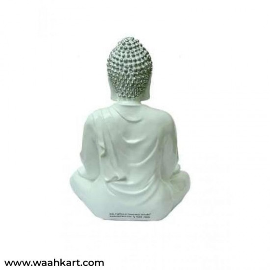 Lord Gautam Buddha Showpiece- Silver Shade