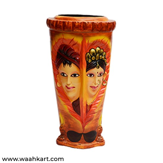 Male Female Printed Vase In MultiColor