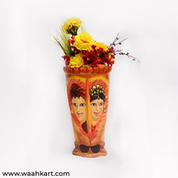 Male Female Printed Vase In MultiColor