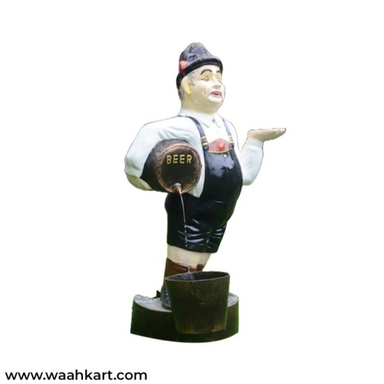 Man With Beer Barrel Fountain
