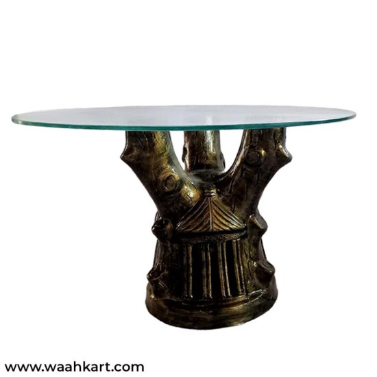 Metallic Golden Moonlight Side Table (Without Glass)