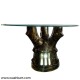 Metallic Golden Moonlight Side Table (Without Glass)