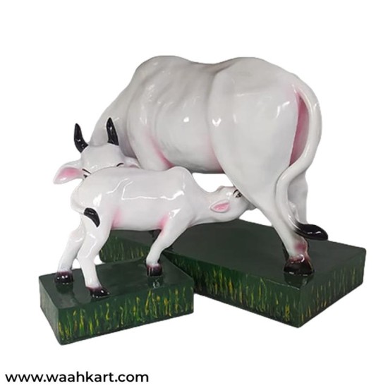 Mother Cow And Calf Garden Statue