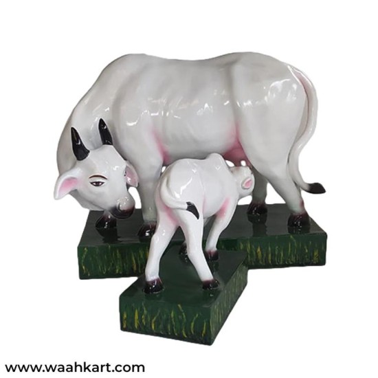 Mother Cow And Calf Garden Statue