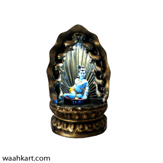 Natkhat Makhan Chor Statue With Waterfall And LED Light