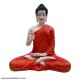 Spiritual Gautam Buddha Sitting Statue - Orange Shade