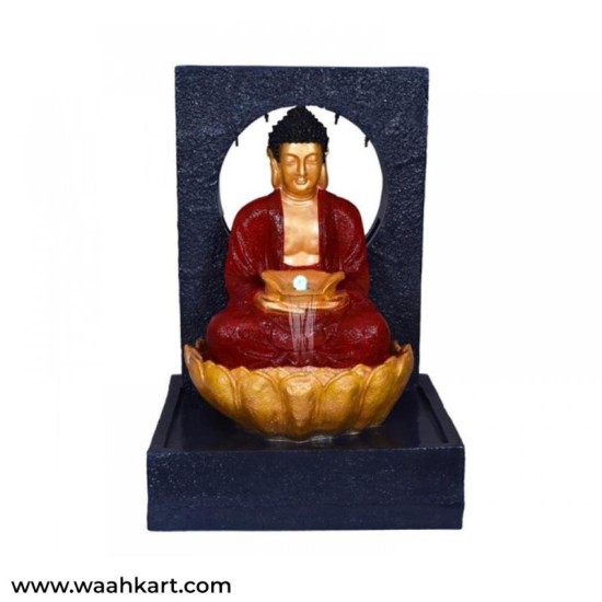 Peaceful Buddha On Lotus Fountain