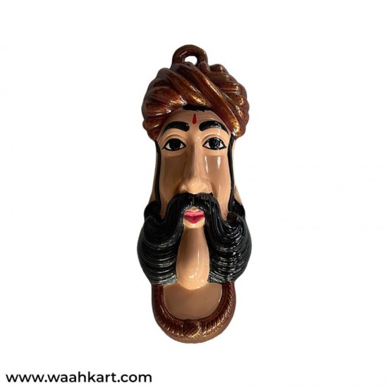Rajasthani Man Face Wall Hanging With Pagdi