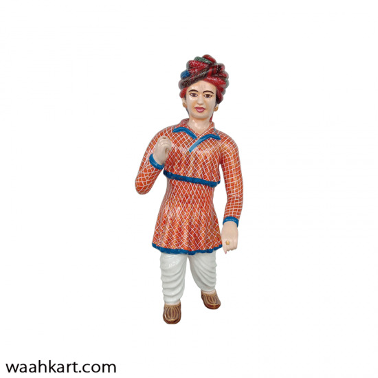 Rajasthani Man With Camel And Its Calf