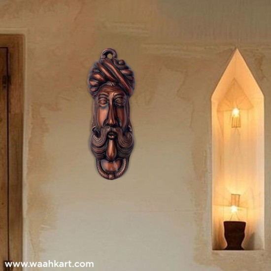 Rajasthani Village Man Single Face Wall Hanging