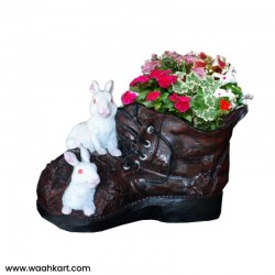Real Size Shoe With Rabbit Planter 