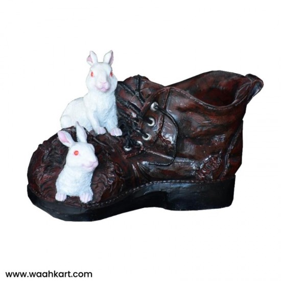 Real Size Shoe With Rabbit Planter 