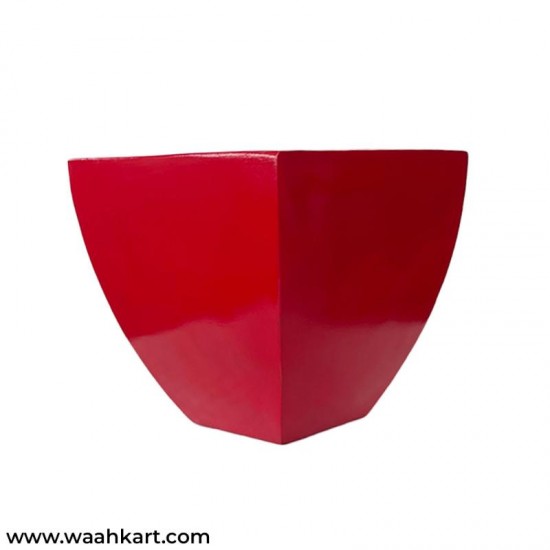Red Square Shaped Plant Pot