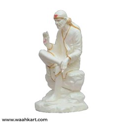 Sai Baba In Matte White Shade