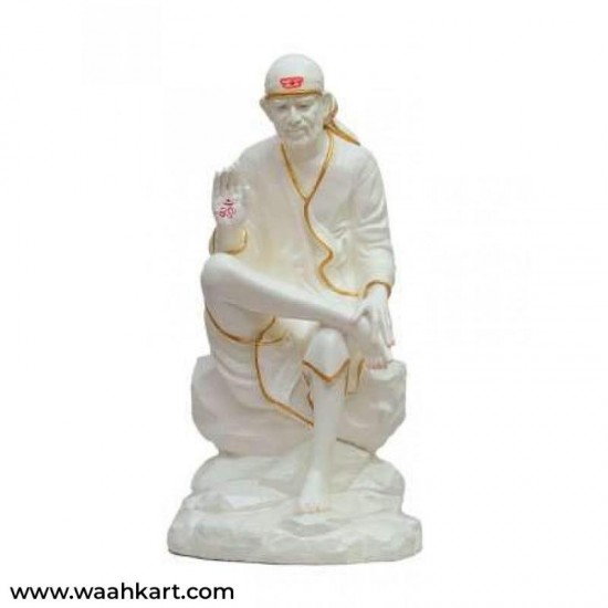 Sai Baba In Matte White Shade