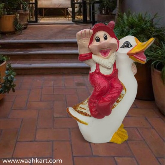 Santa Claus Figurine On Duck
