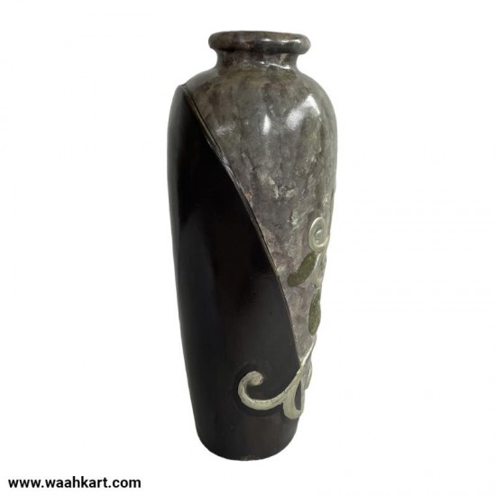 Silver Embroidered Vase