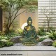 Sitting Buddha In Metallic Golden Blue Colour