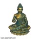 Sitting Buddha In Metallic Golden Blue Colour