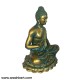 Sitting Buddha In Metallic Golden Blue Colour