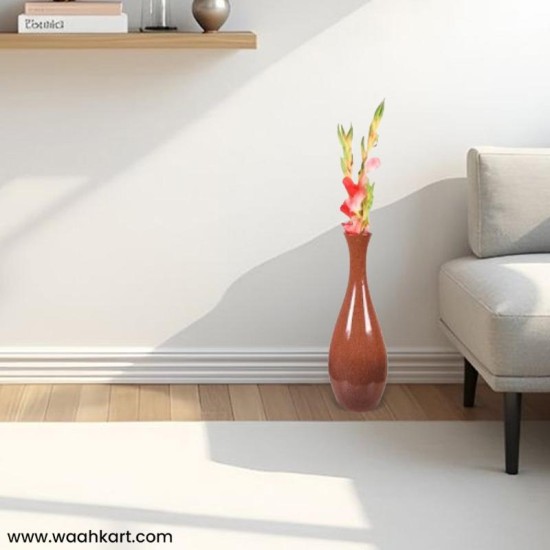 Sleek Flower Vase - Brown