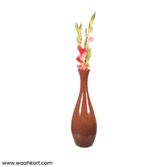 Sleek Flower Vase - Brown