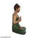Spiritual Gautam Buddha Sitting Statue - Green And Golden Shade