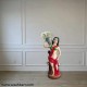 Standing Lady With Flower Vase In Red