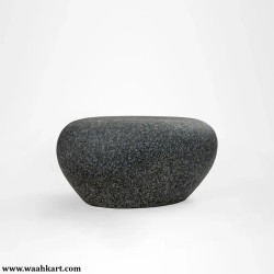 FRP Stone Look Black Stool