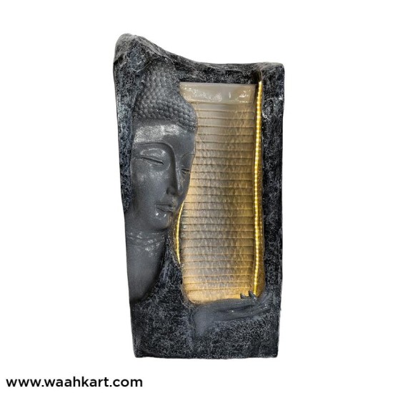 Stone Look Buddha Side Face Fountain With LED Light