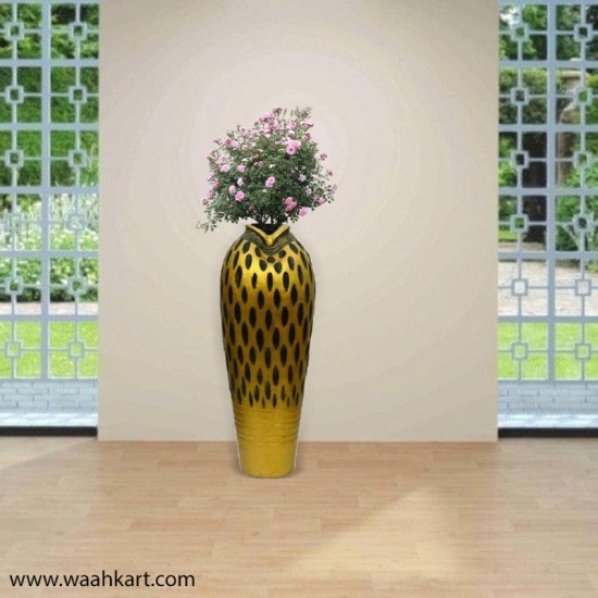 Tall Spotted Single Golden Vase