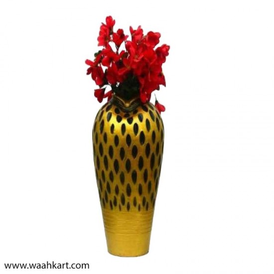 Tall Spotted Single Golden Vase