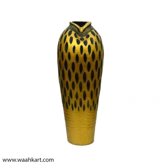 Tall Spotted Single Golden Vase